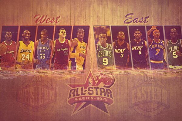 NBA alle Basketball-Stars