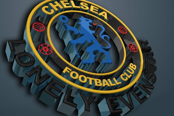 Das Chelsea-Logo im 3D-Format