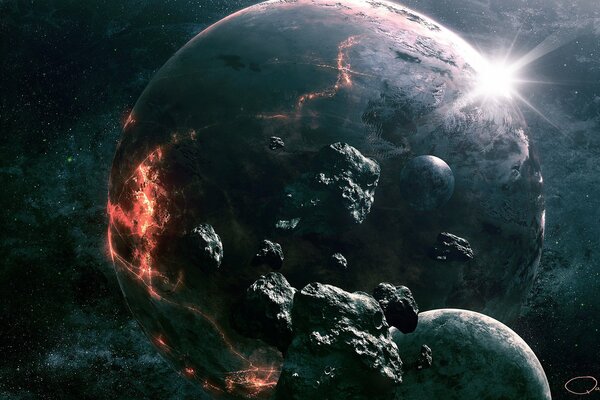 So sterben die Planeten von Meteoriten ab