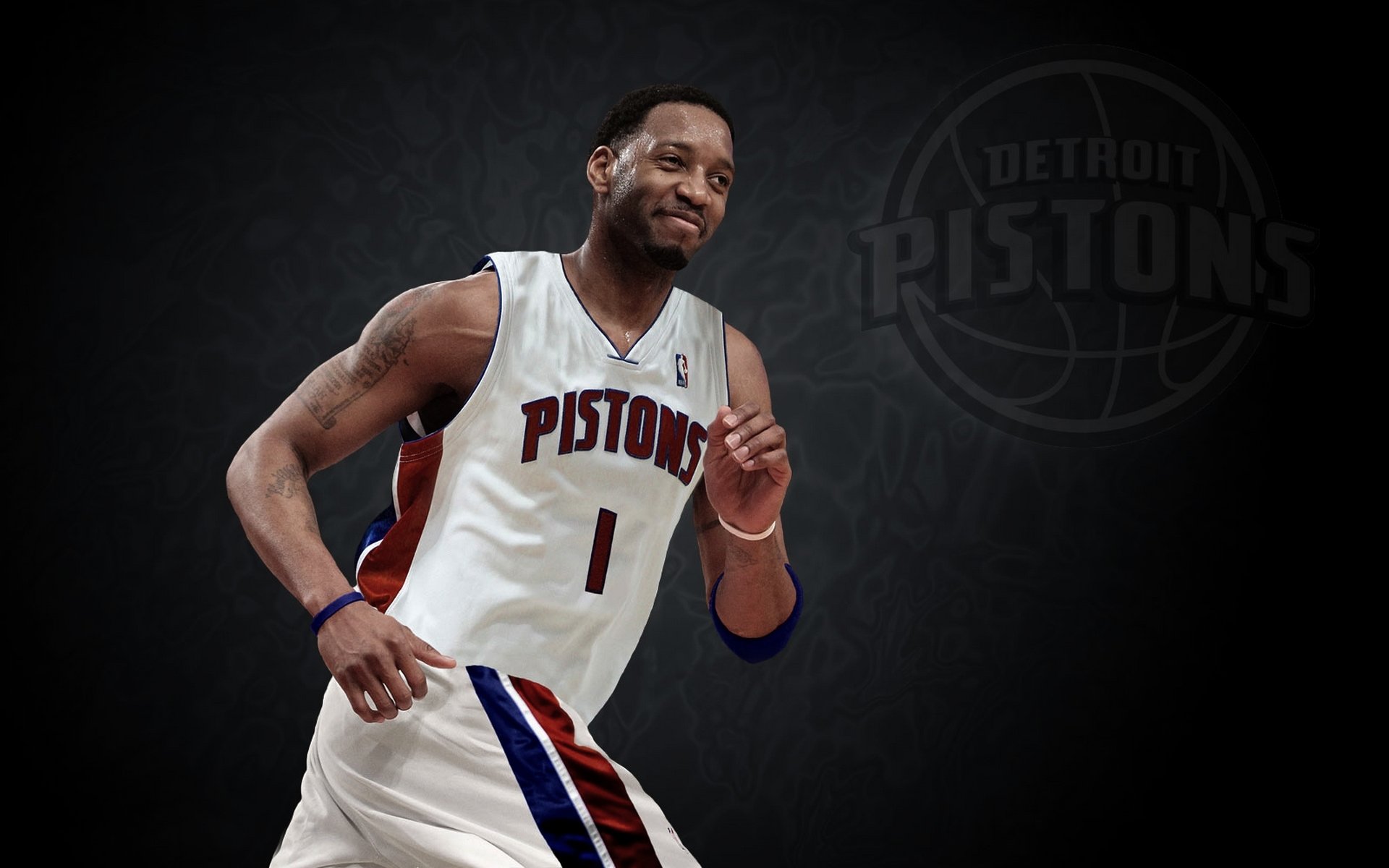 tracy mcgrady detroit pistons - nba giocatore sfondo basket tatuaggio