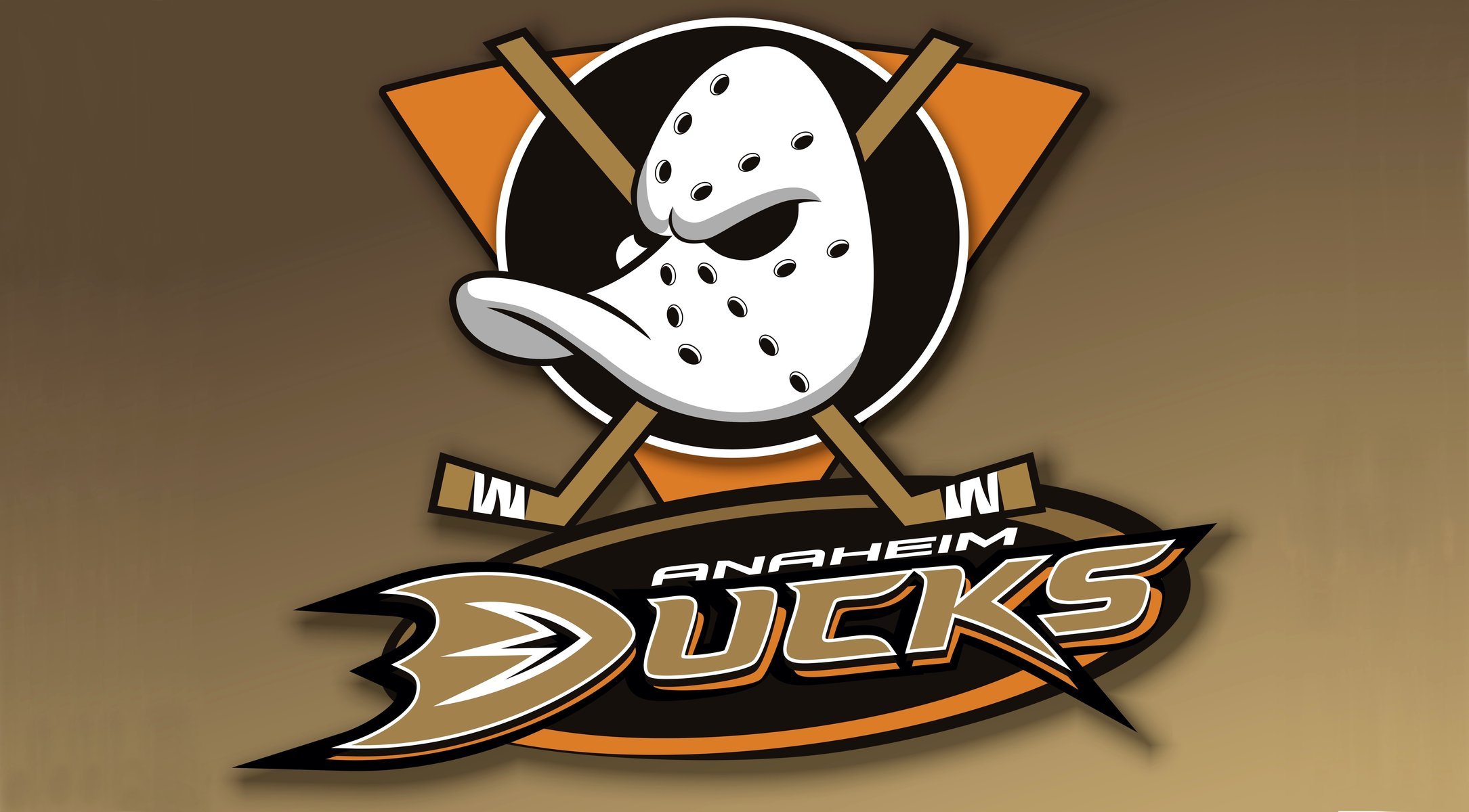 anaheim ducks nhl hokej maska kij tło sport gra logo