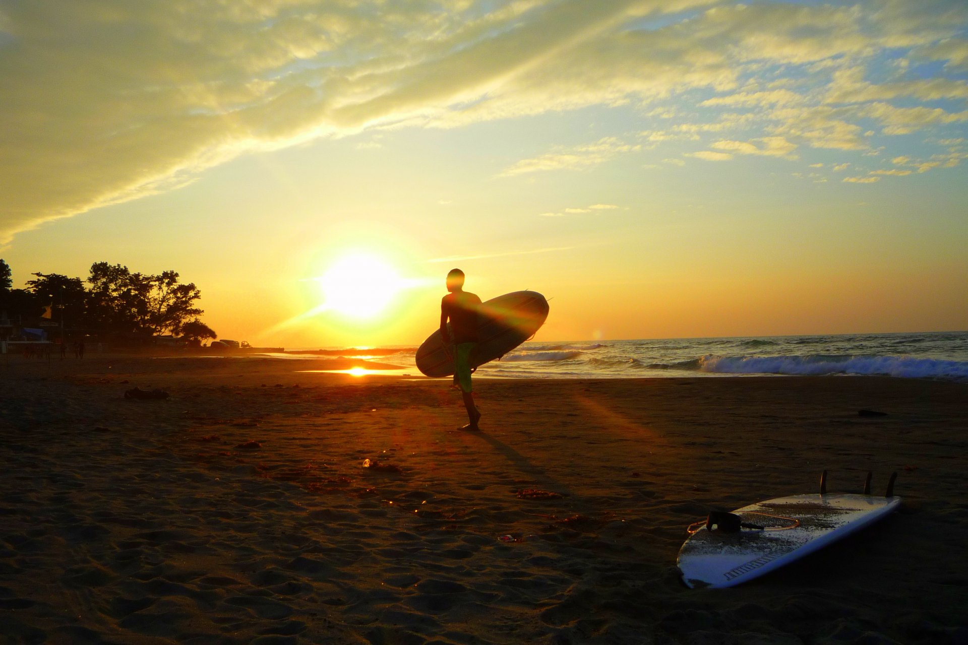 morning ocean surfing