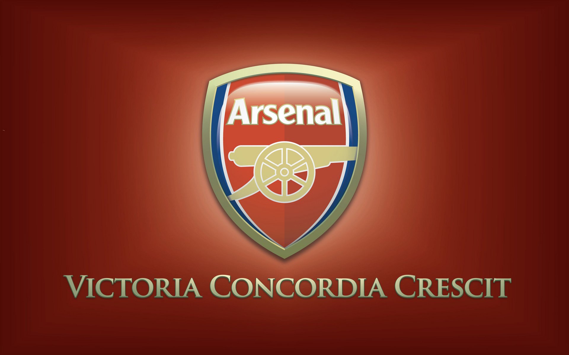 arsenal fußballverein gunners emblem logo inschrift slogan victoria concordia crescit sieg kommt aus harmonie