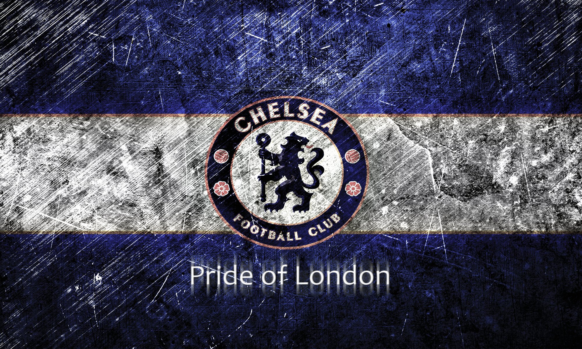 chelsea azul fondo arañazos emblema