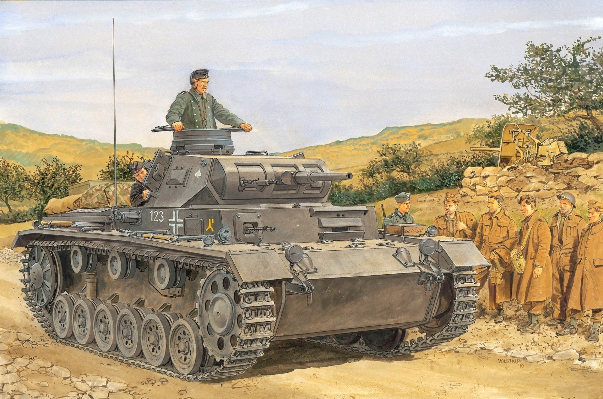 figura panzer 3 carro medio ron volstad soldati