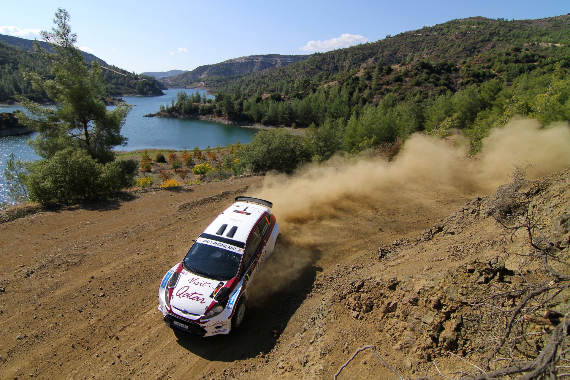 intercontinental rally challenge ciprus 2011 ford al attiyah rotation dust