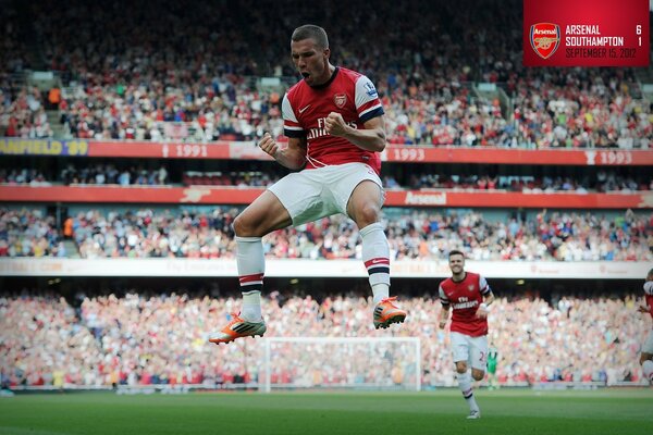 Joueur de football Lukas Podolski Club Arsenal