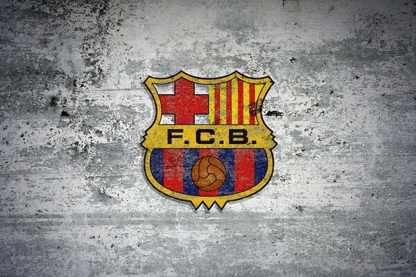 Fußballklub-Symbol auf grauem Hintergrund