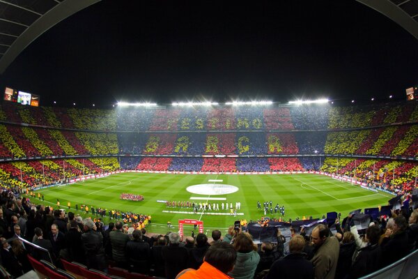 Estadio de Barcelona en el juego final