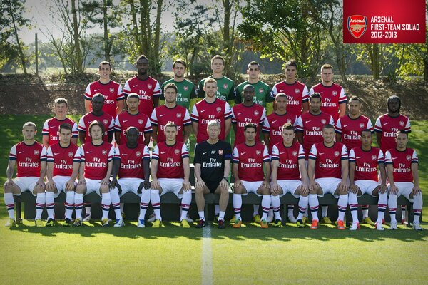 Arsenal football team in full force