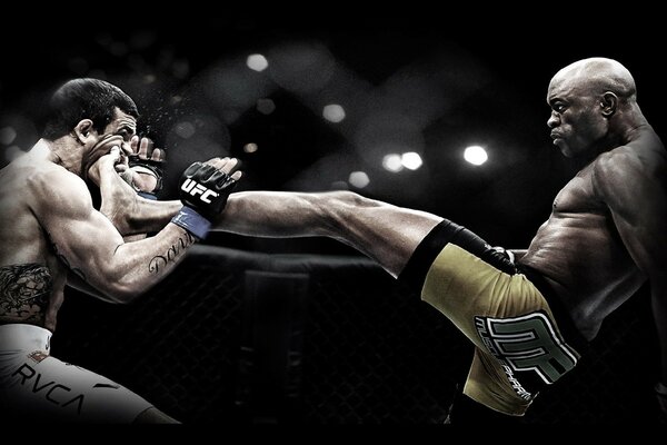 Battle. Anderson Silva and Victor Belfort