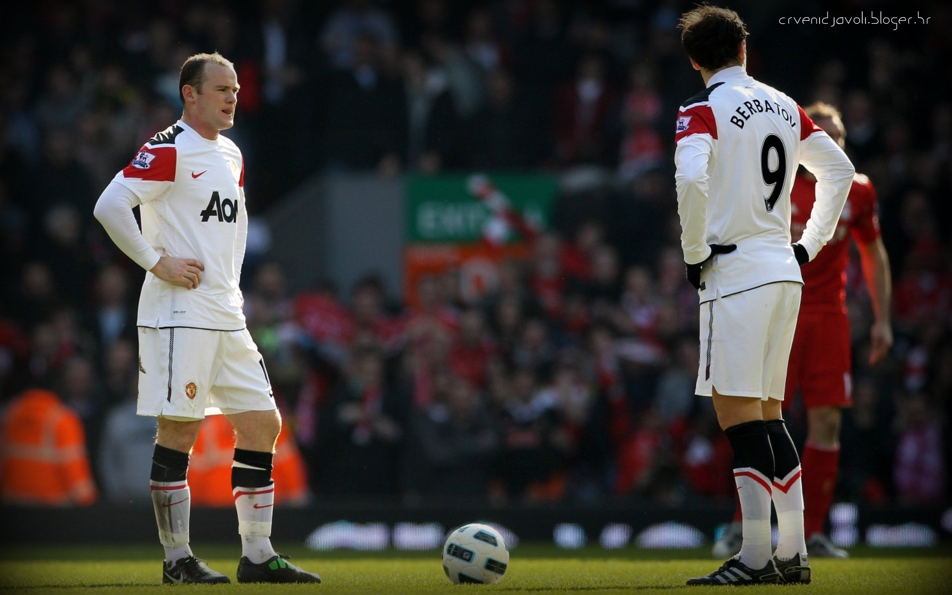 wayne rooney berbatov manchester united premier league angleterre football