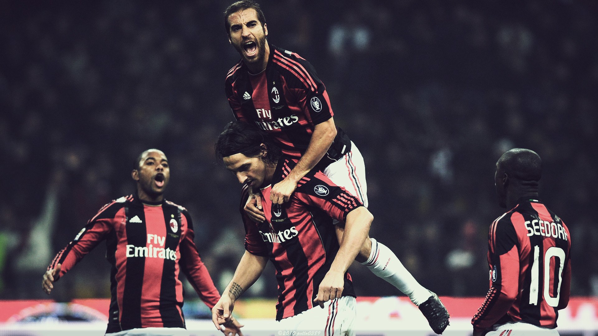 1920x1200 mailand 2011 seedorf ibrahimovich flamini