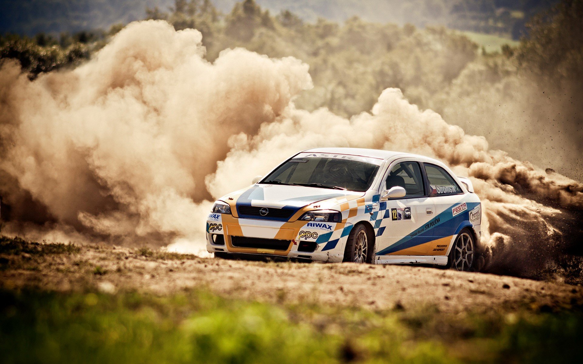 rally opel astra polvere rally skid