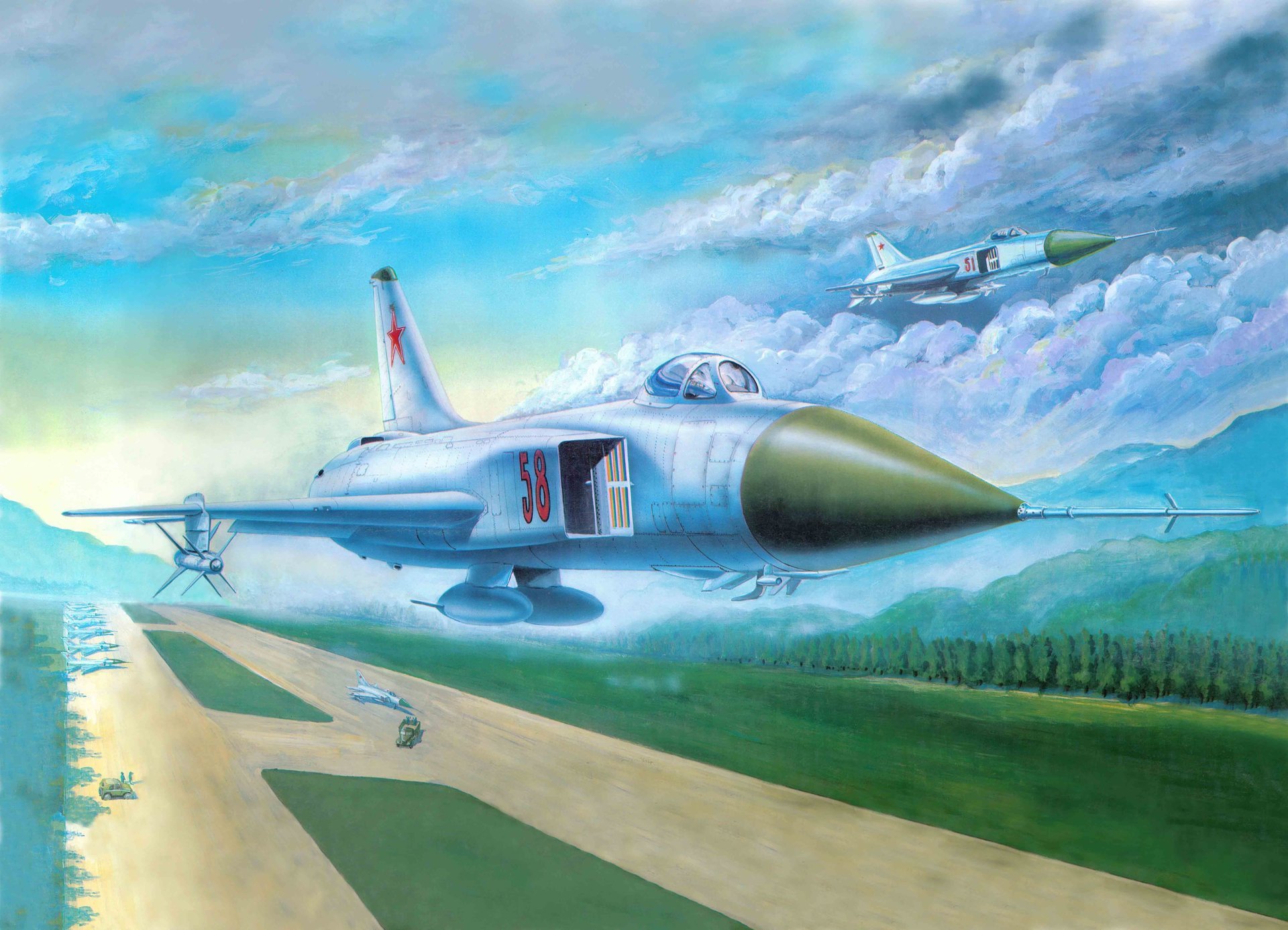 soviético su-15 interceptor aeródromo caza