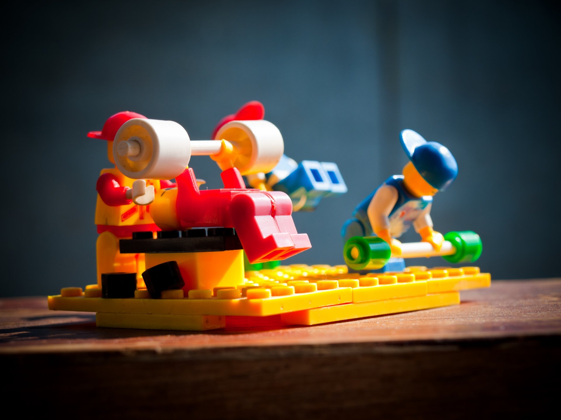 pitching lego rocking sport zabawki klocki makro wyciskanie sztanga