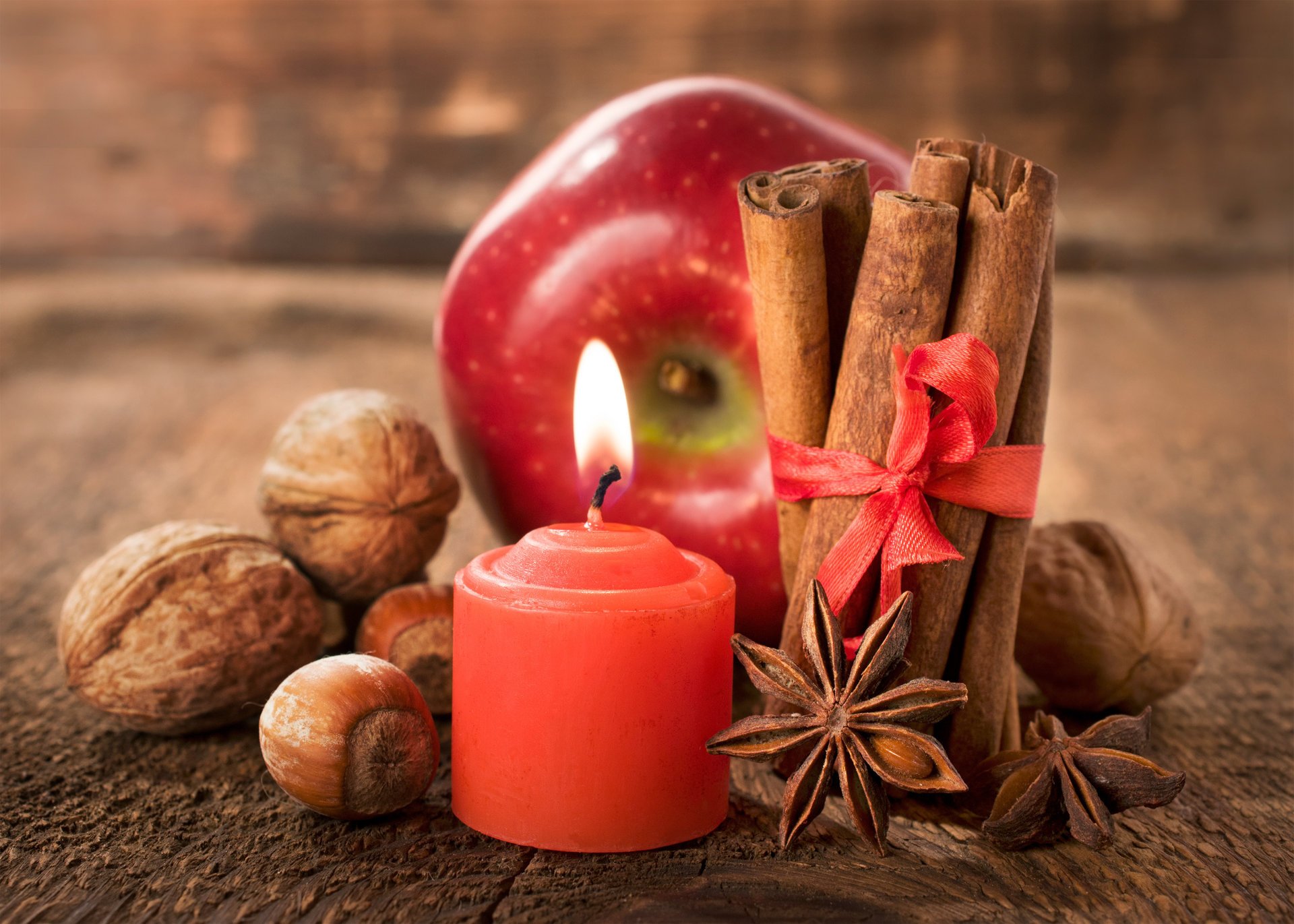 new year holiday apple christmas candles happy new year