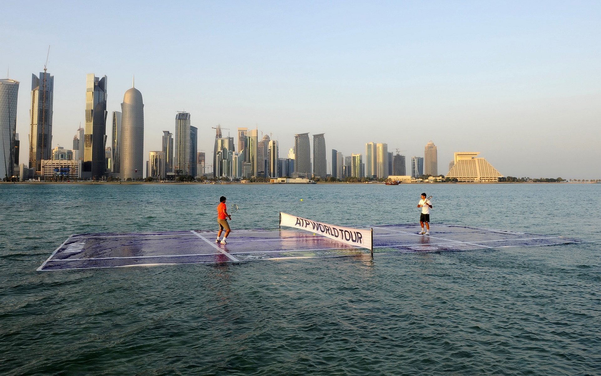 federer tennis in doha wasser