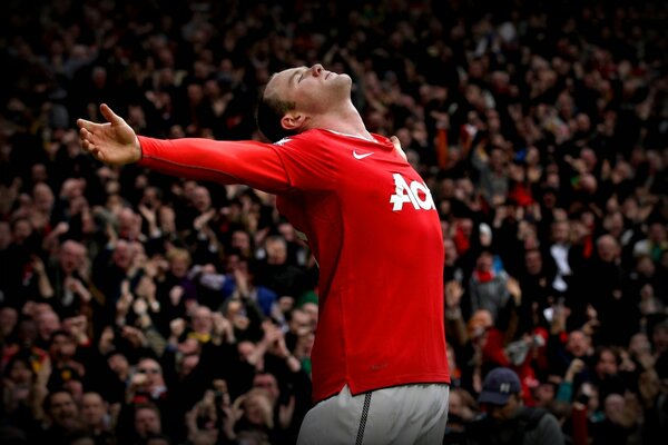 Premier League, Manchester United, photo avec Wayne Rooney