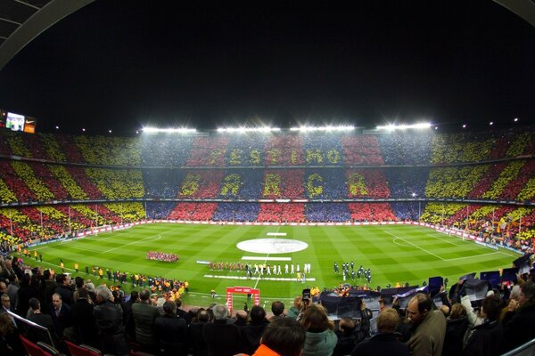 Das Camp Nou-Stadion in Barcelona vor dem Spiel