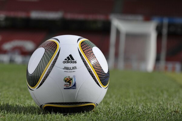 Soccer ball on the green grass