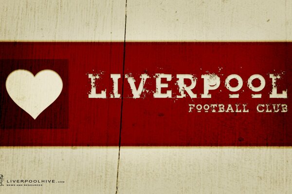 Wallpaper with the inscription liverpool football club