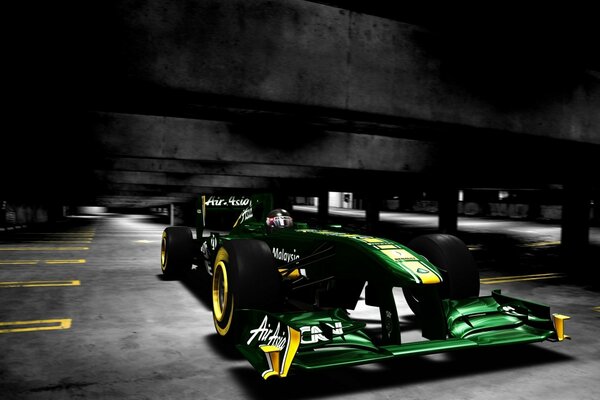 Voiture verte formule 1 photo