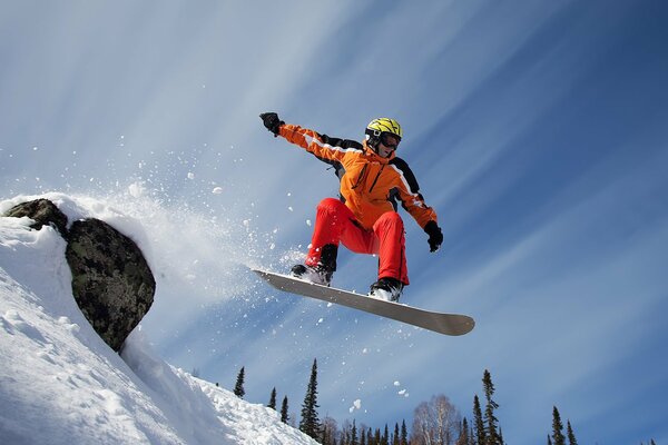 Snowboarder ist ein sehr riskanter Typ