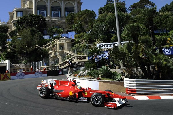 Ferrari na wyścigu w Monako 2010