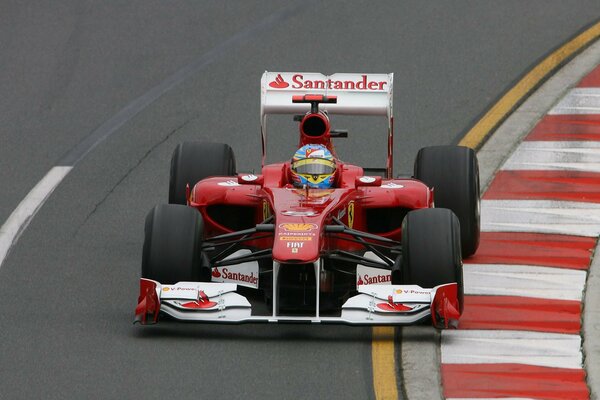 Racing car on the track