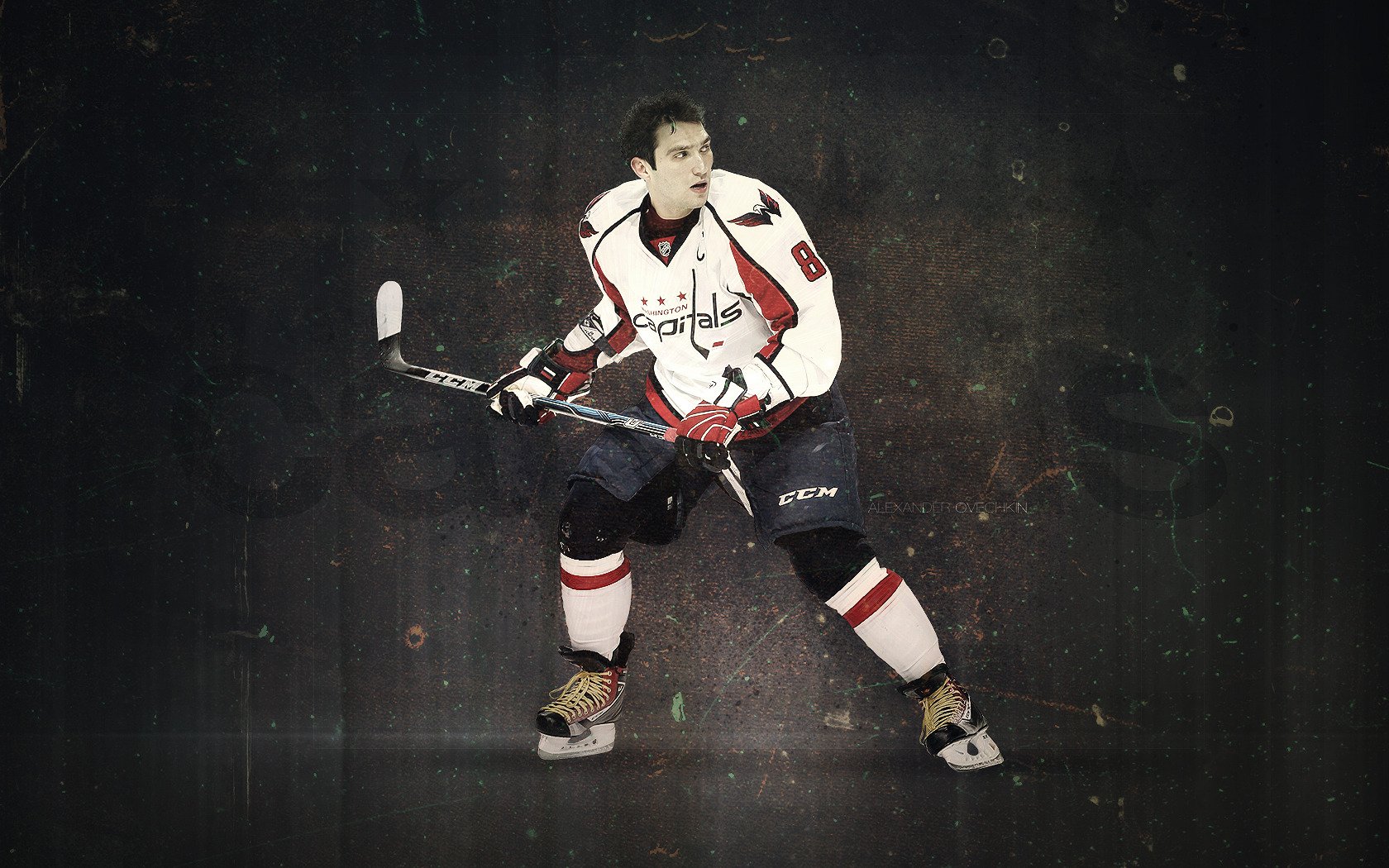 alexander owetschkin hockeyspieler washington capitals schläger schlittschuhe