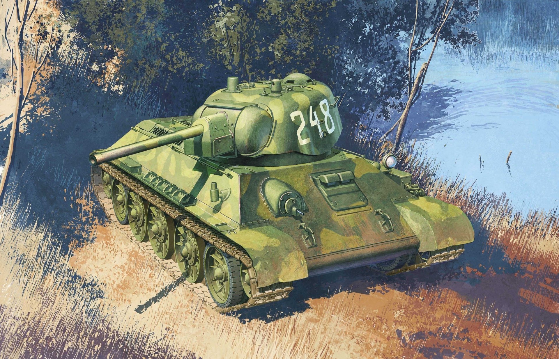 1942g molde tanque t-34-76 treinta y cuatro arte