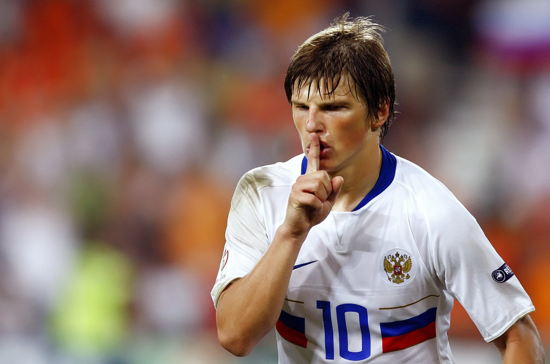 arshavin russland fußball finger lippen tor hintergrundbilder