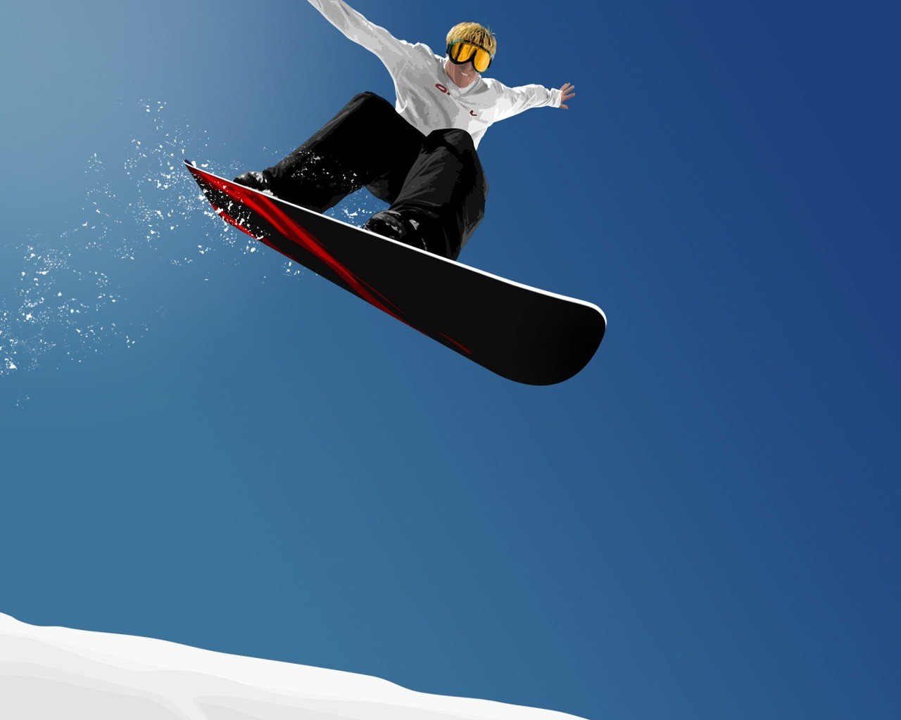 snowboard vuelo nieve