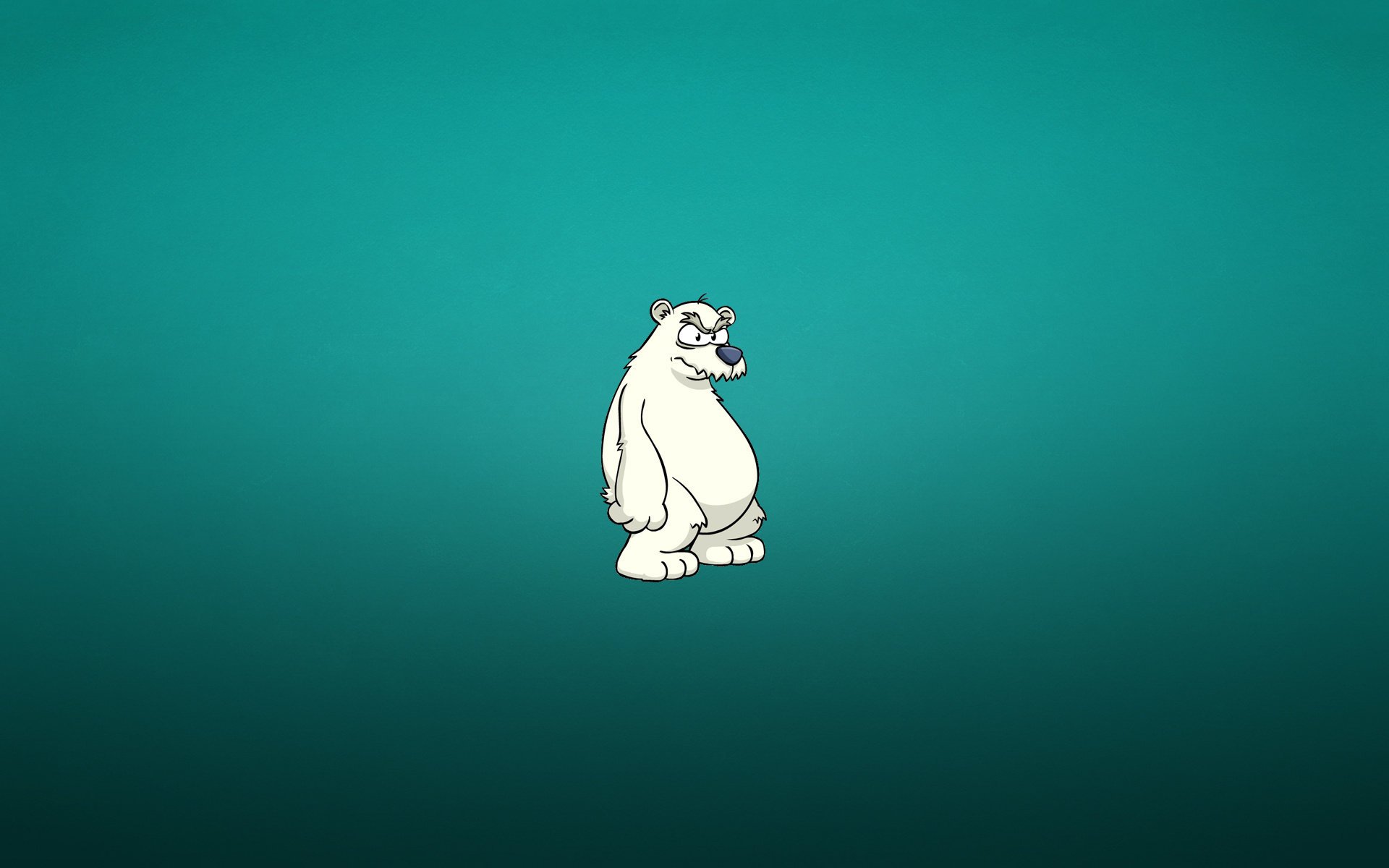 oso polar minimalismo oso sombrío fondo azulado