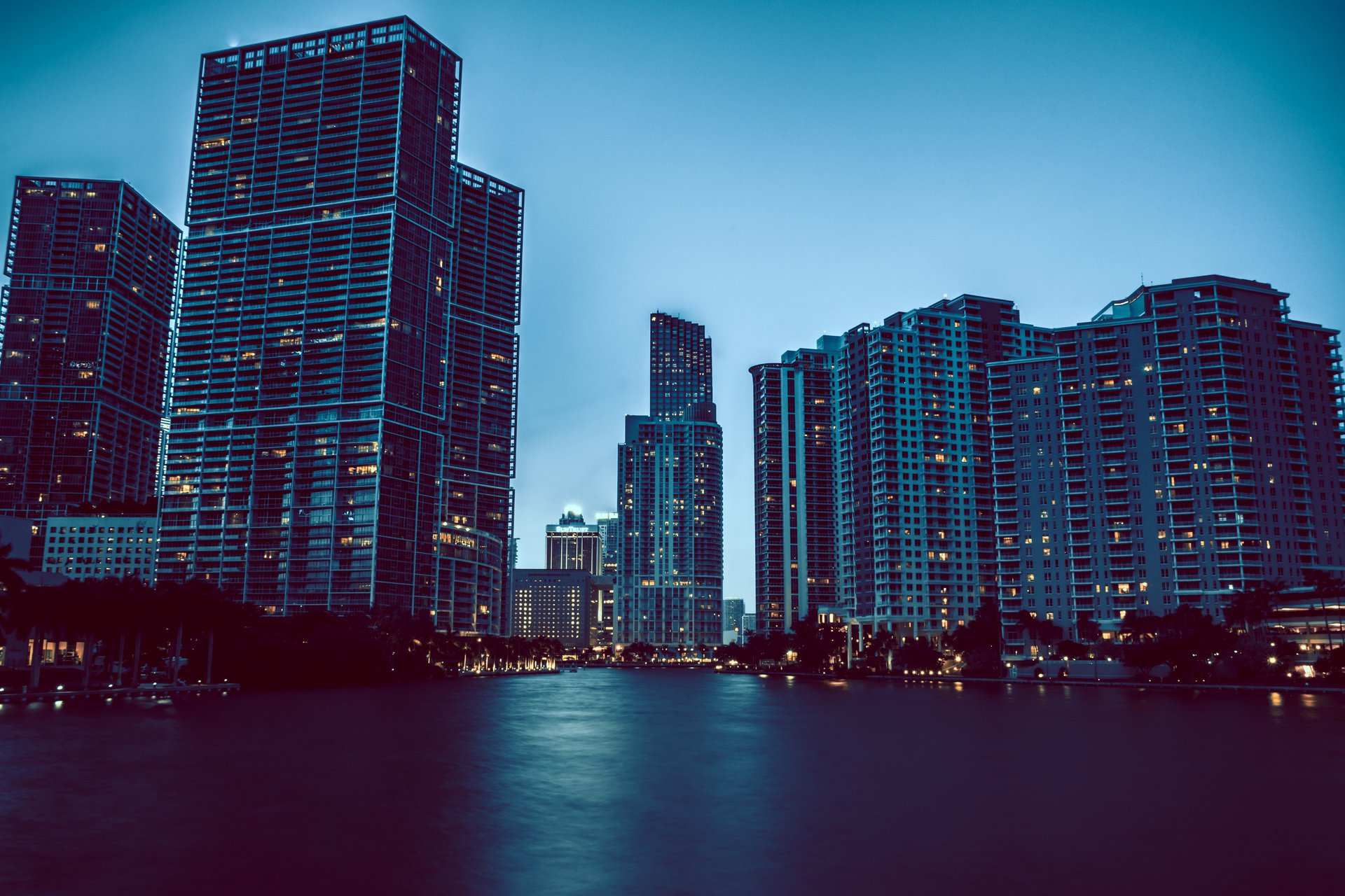 miami miami zuhause wasser lichter florida florida abend