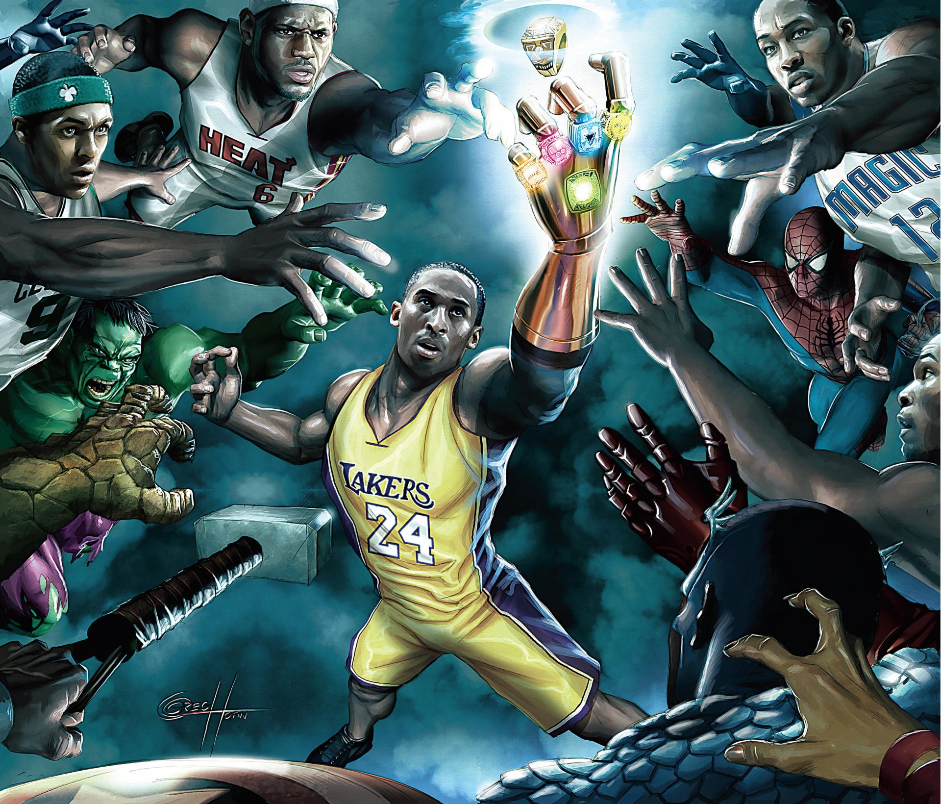 nba kobe bryant lebron james campioni