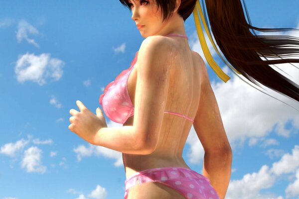 Sexy Kasumi in costume da bagno dal gioco Dead or alive 5