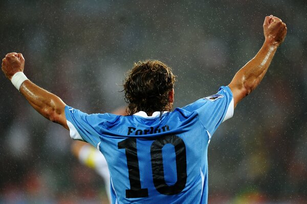 Piłkarz reprezentacji Urugwaju Diego Forlan 2010