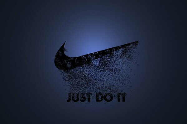 Arte de Nike sobre un fondo azul oscuro