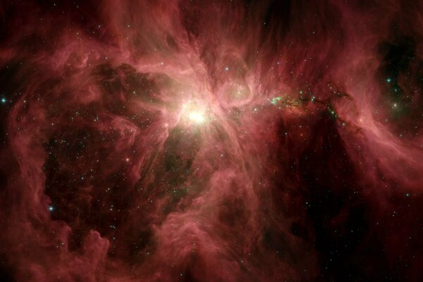 The Orion Nebula in red colors