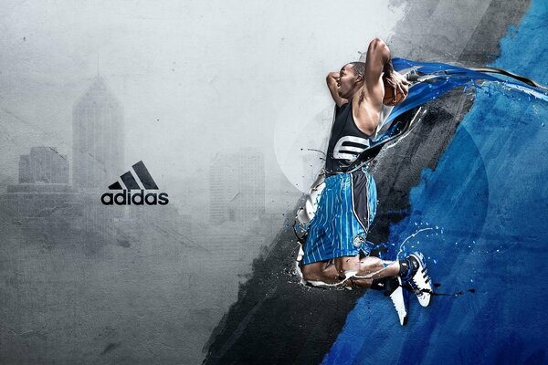 Photo de basket-ball en uniforme Adidas