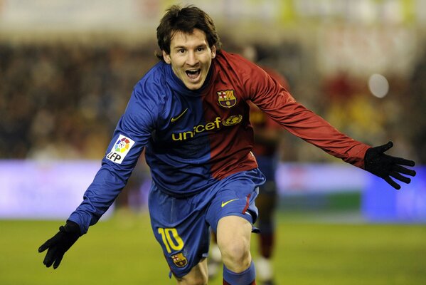 Lionel Messi ist ein berühmter Barça-Fußballer