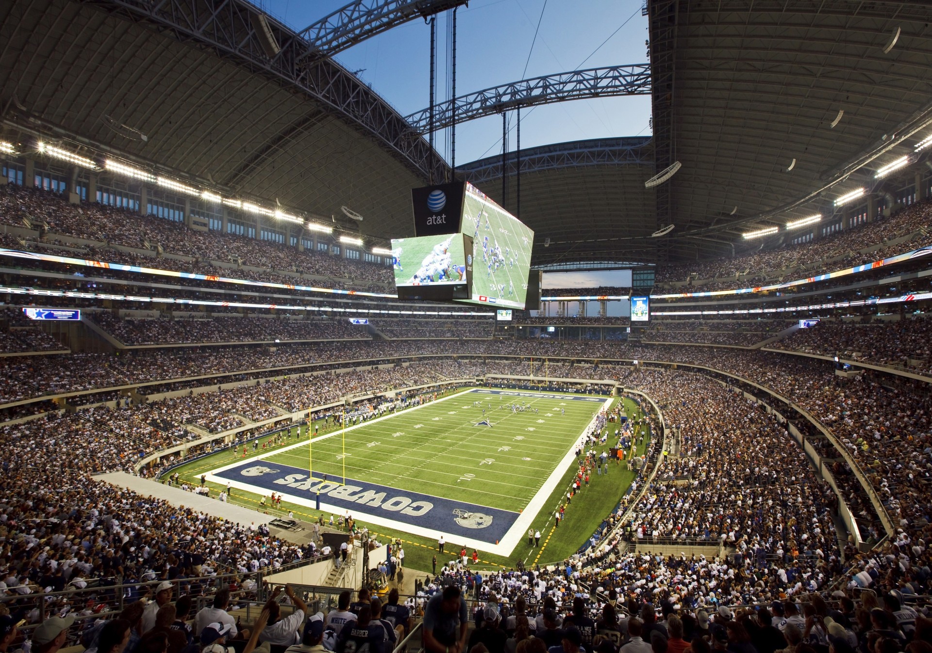 spectateurs cowboys texas stade dallas fans football cowboys