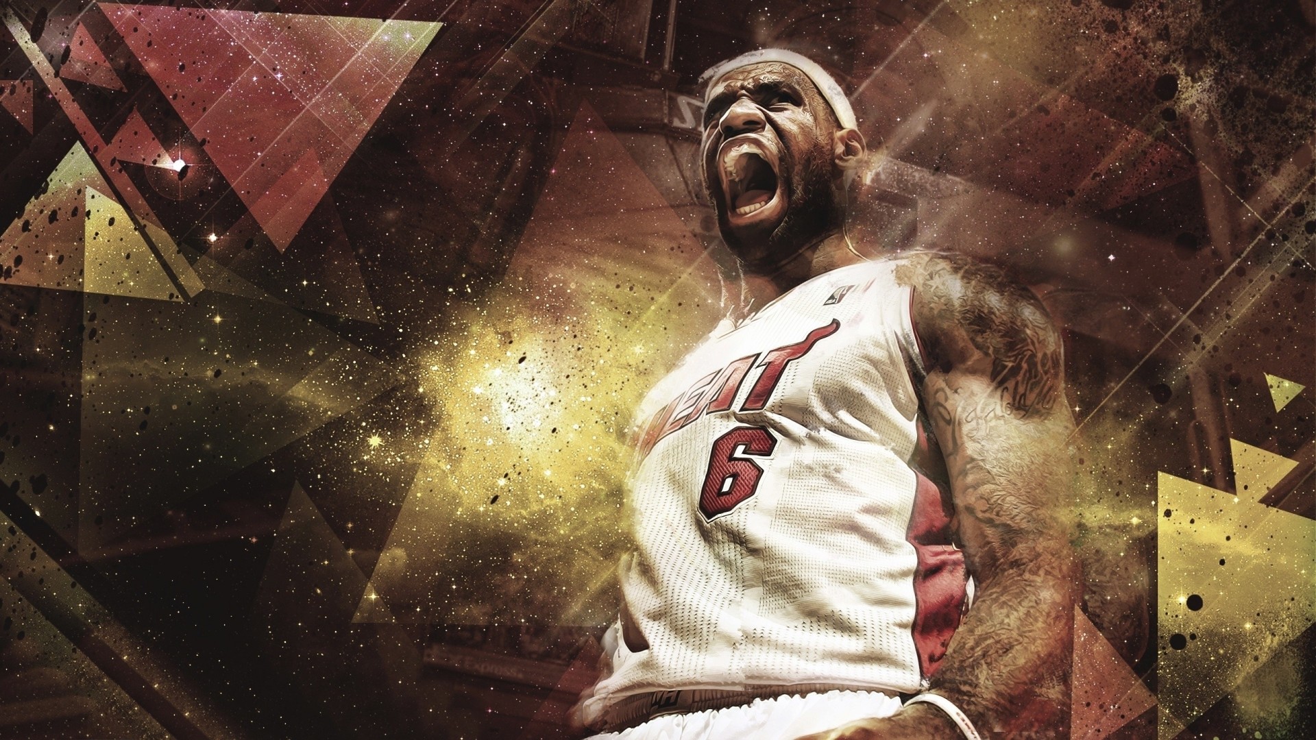 miami heat lebron james tatuaje grito baloncesto nba tocadiscos