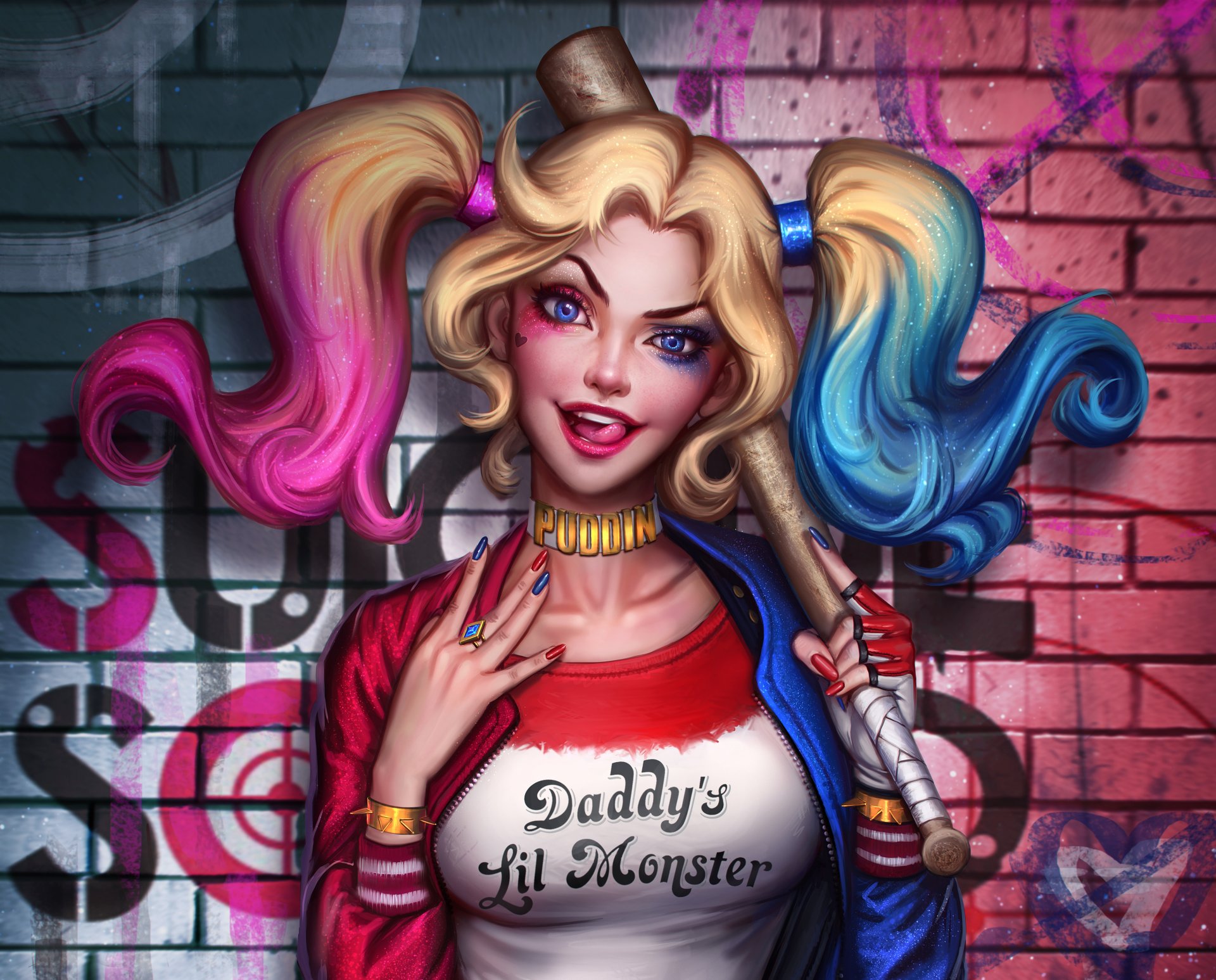 harley quinn batman harleen quinzel dc comics squadra suicida ragazza arte bellezza bit sguardo viso capelli