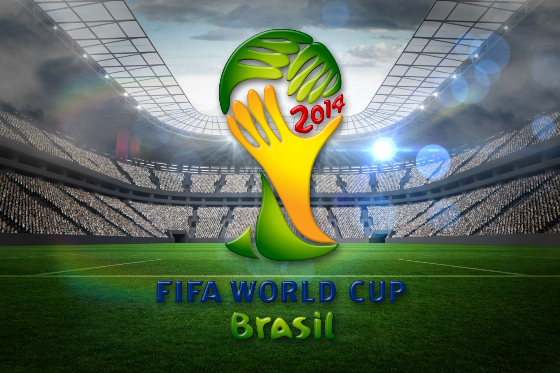 coupe du monde stade drapeau football fifa 2014