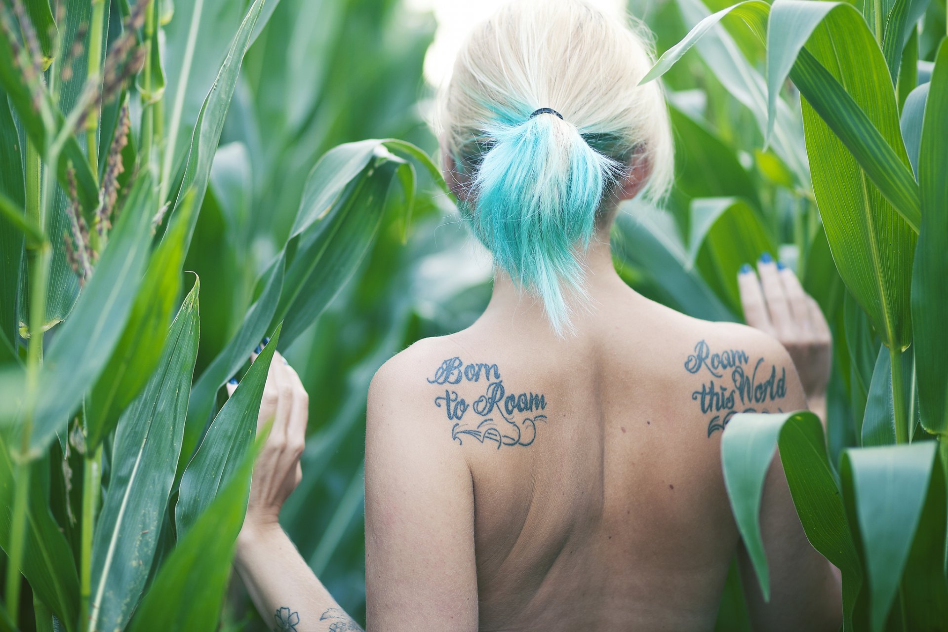 girl tattoos corn