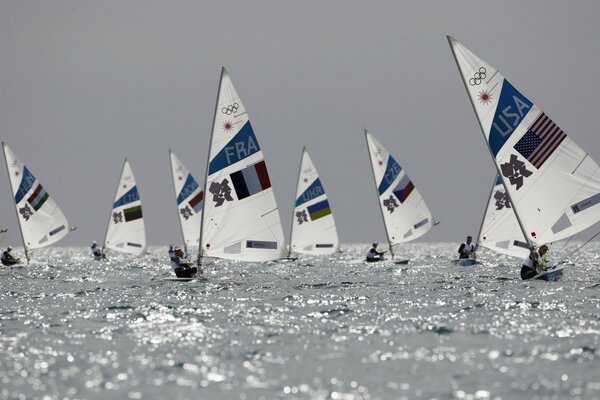 Jeux olympiques de Portland, yachts en mer