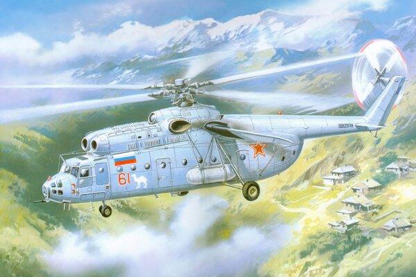 Советский, тяжелый вертолет ми-6